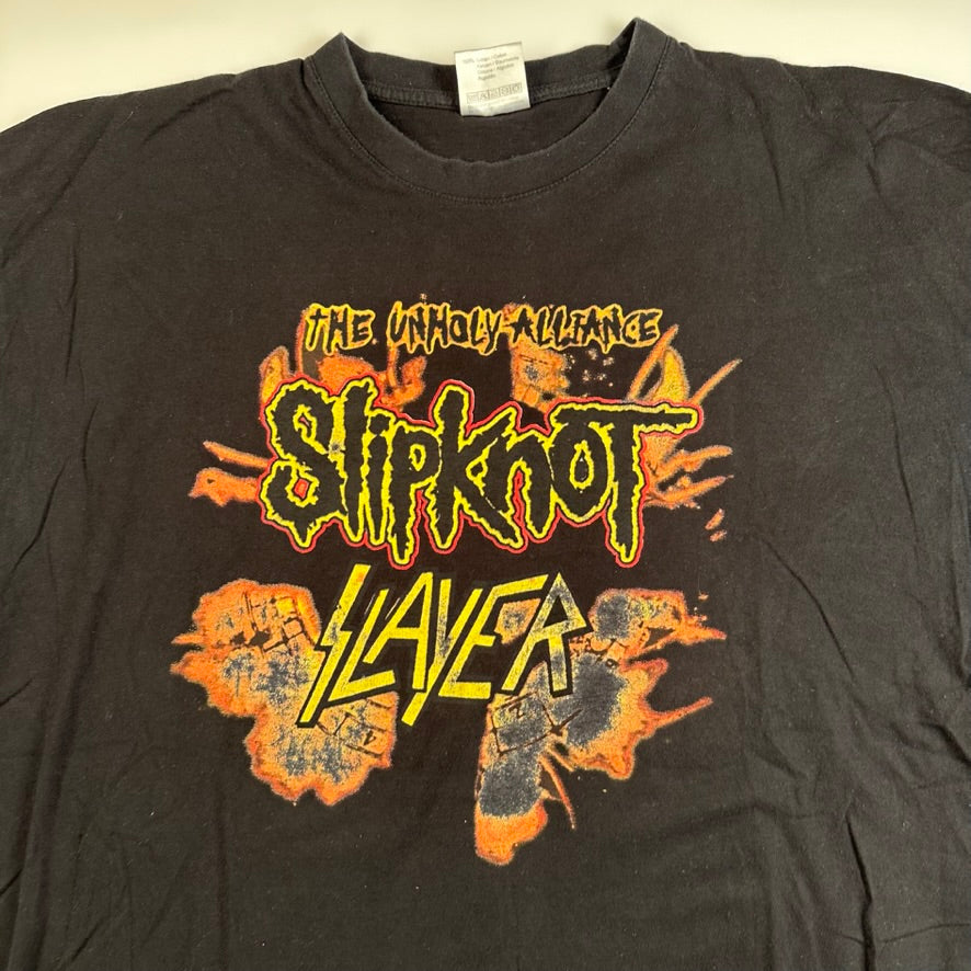 Vintage 2004 Slipknot Shirt XL The Unholy Alliance Slayer