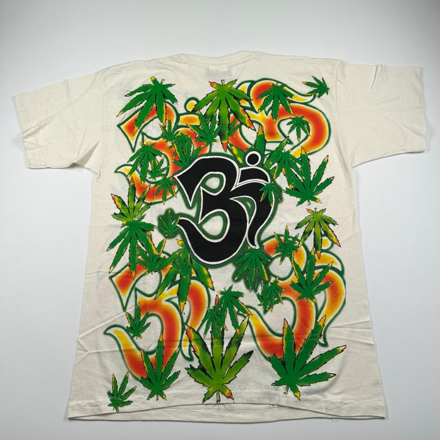 Vintage 90s Weed Shirt XL All Over Print