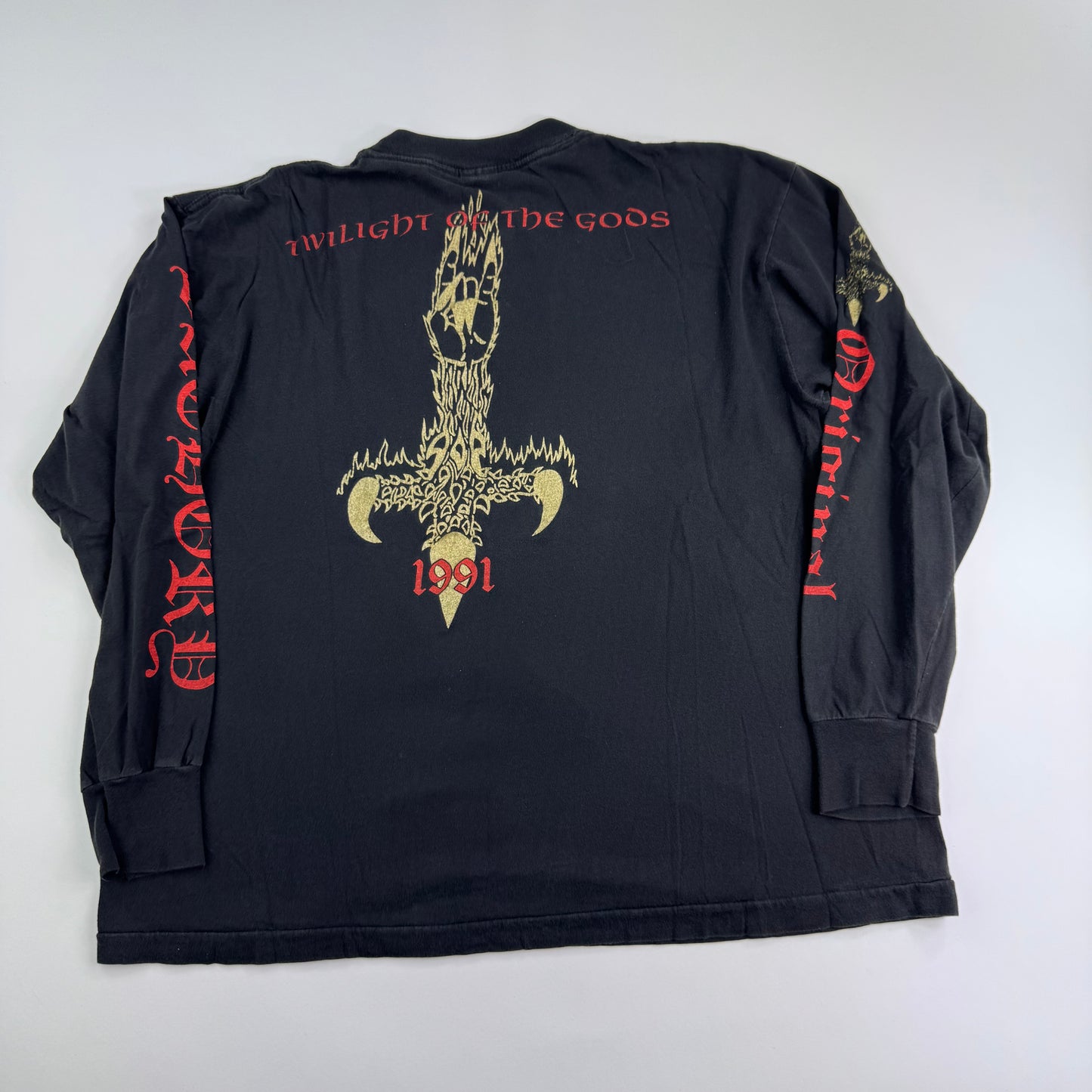 Vintage 1991 Bathory Long Sleeve Shirt Large Twilight Of The Gods