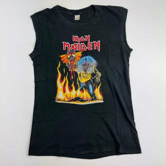 Vintage 80s Iron Maiden Sleeveless Shirt Large