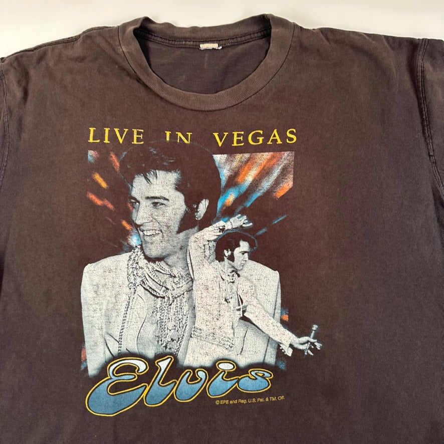 Vintage 90s Elvis Presley Shirt XL Live In Vegas