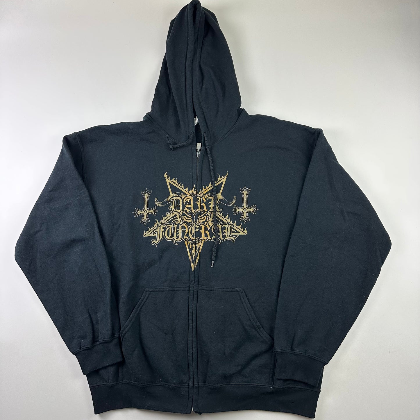 2009 Dark Funeral Zip Up Sweatshirt Large Angelus Exuro pro Eternus