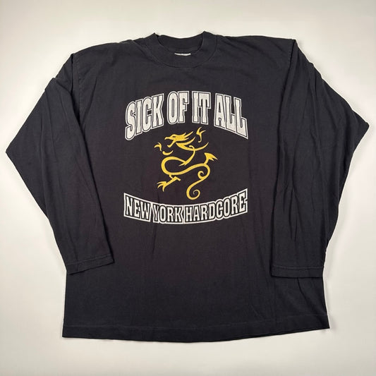 Vintage 90s Sick Of It All Long Sleeve Shirt Large