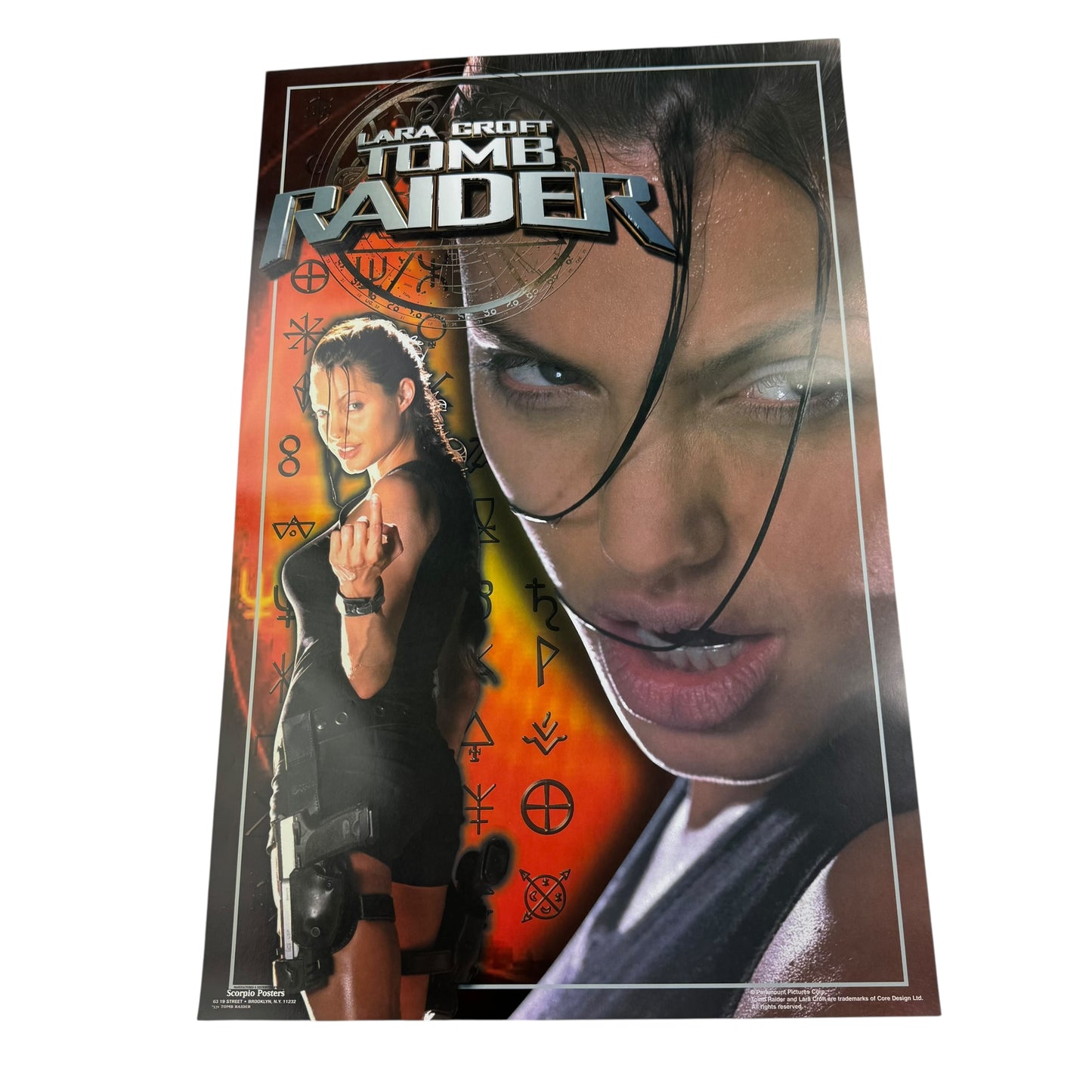 Vintage 90s Tomb Raider Poster Lara Croft