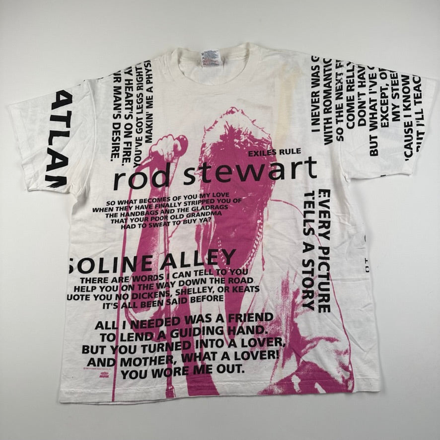 Vintage 1993 Rod Stewart Shirt XL All Over Print