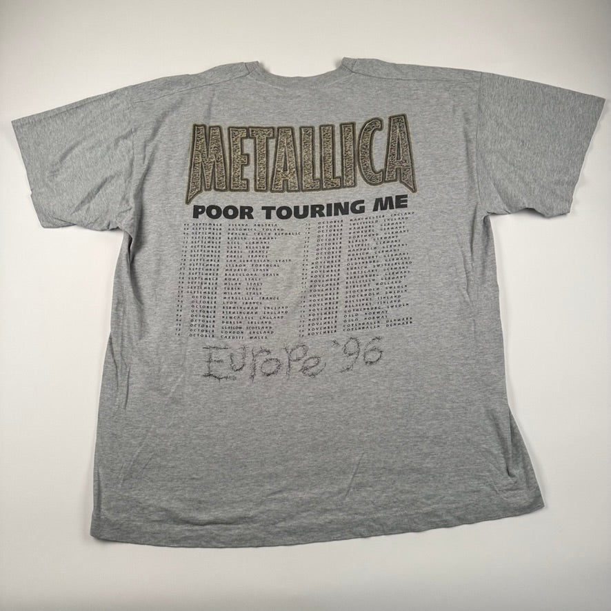 Vintage 1996 Metallica Shirt XL Poor Turing Me Europe