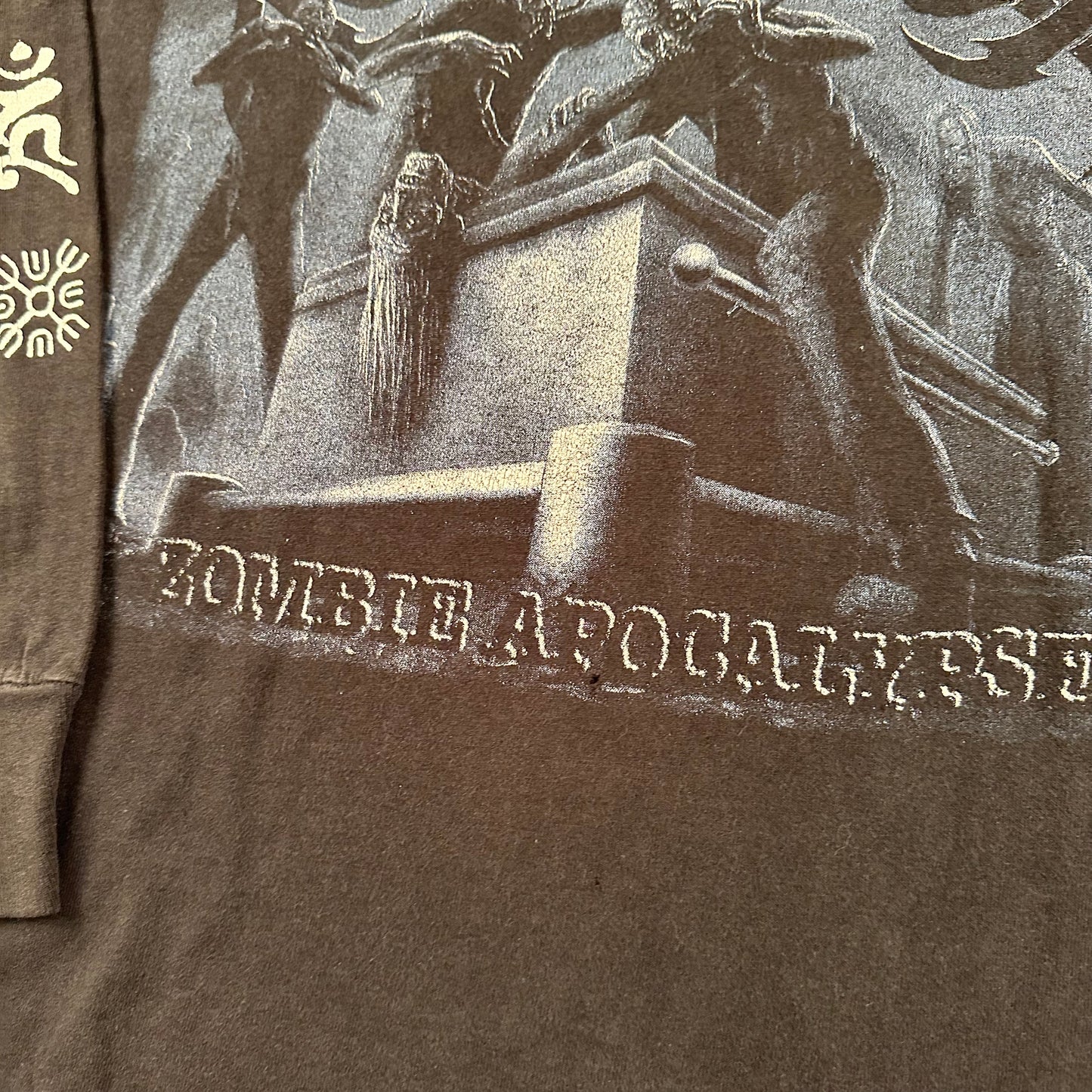 Vintage 90s Mortician Long Sleeve Shirt Medium Zombie Apocalypse