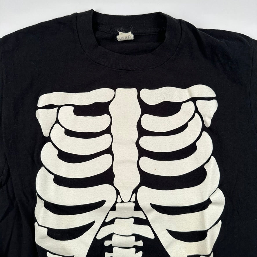 Vintage 80s Skeleton Shirt XL Bones