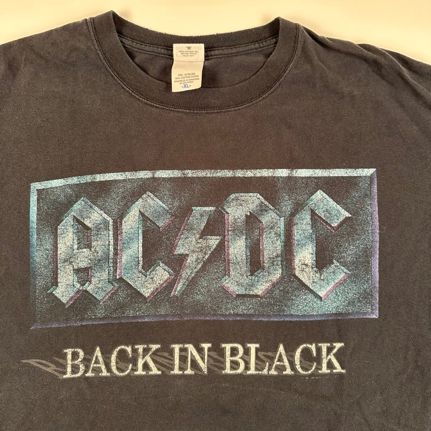 Vintage 2000s AC/DC Shirt XL Back In Black