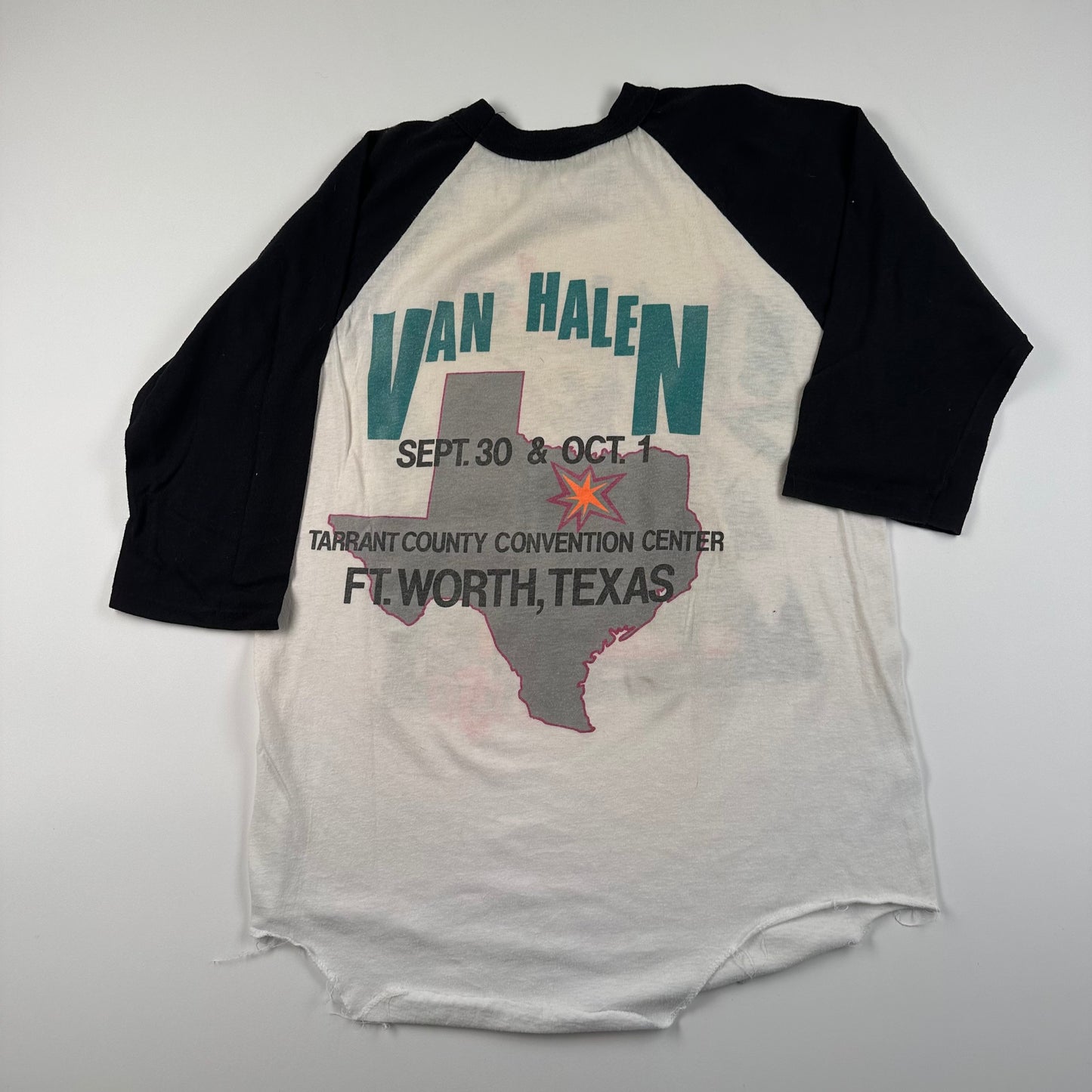 Vintage 1986 Van Halen Shirt Large Ft Worth Texas 5150