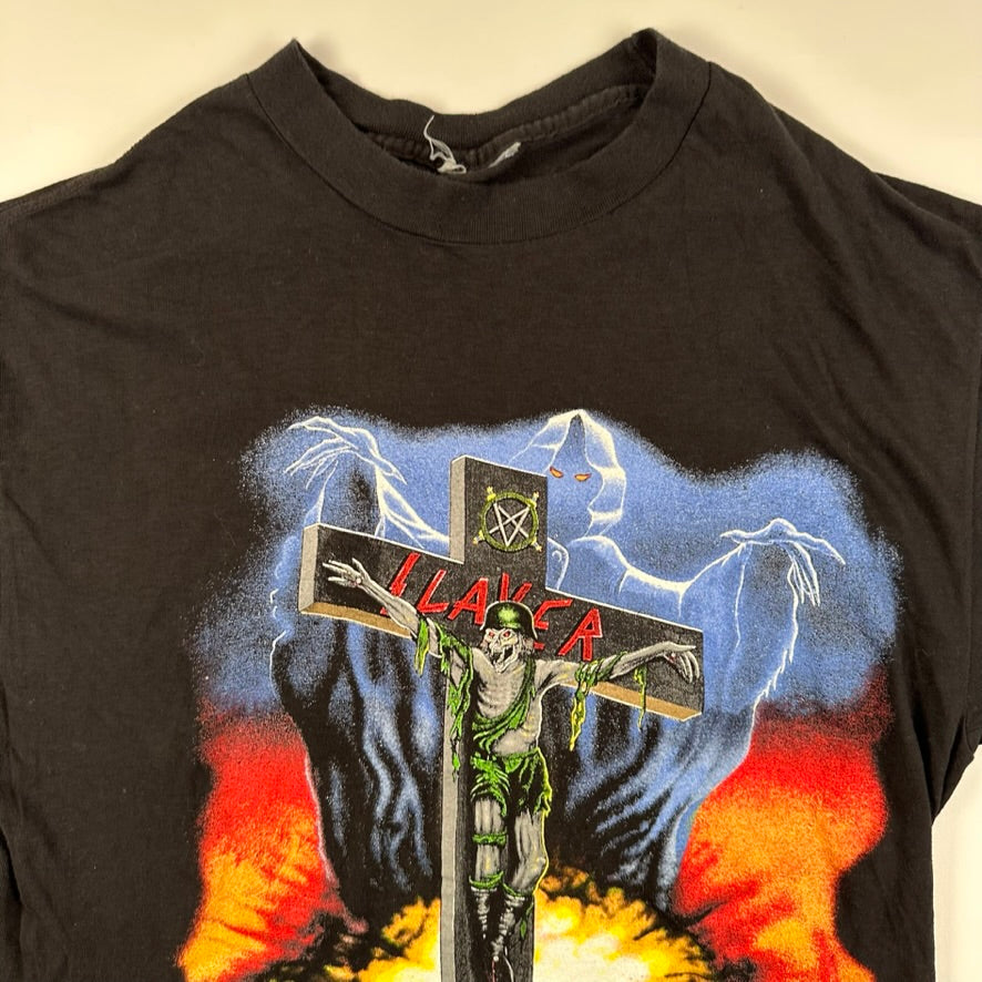 Vintage 1991 Slayer Shirt Medium Touring In The Abyss