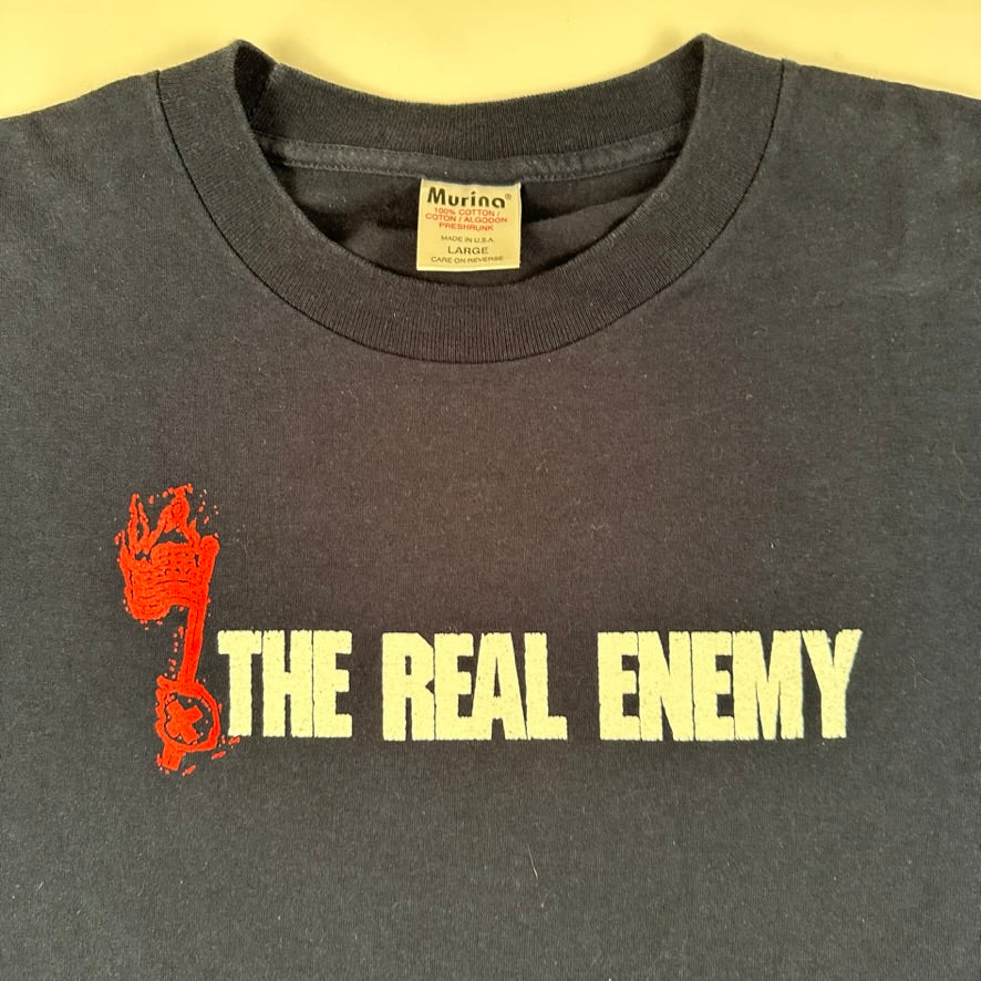 Vintage 90s The Real Enemy Shirt Large Making Straight Edge Punk Again