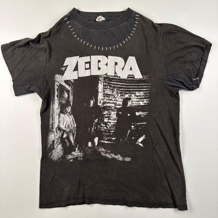 Vintage 1986 Zebra Shirt Medium 3V