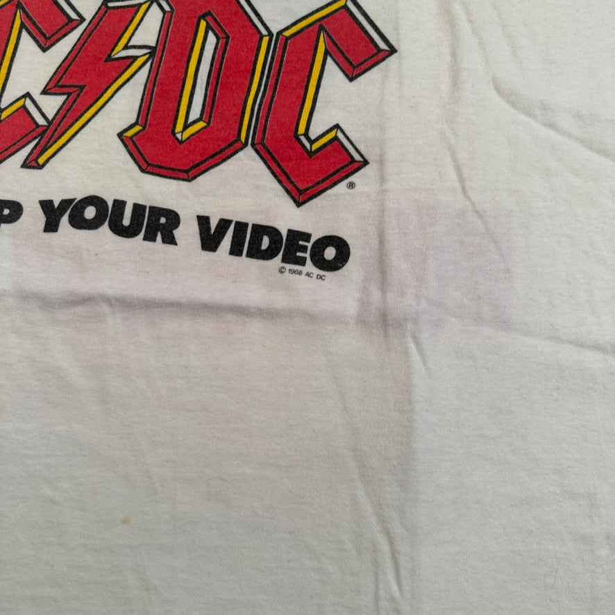 Vintage 1988 AC/DC Tank Top Shirt Large Blow Up Your Video