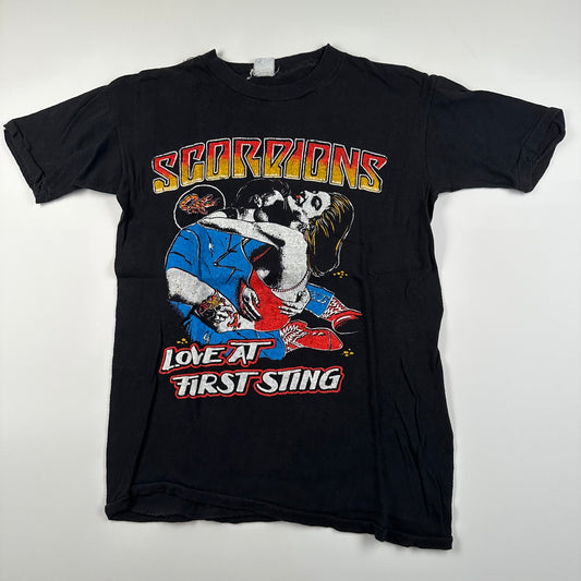 Vintage 80s Scorpions Shirt Medium Love At First Sting