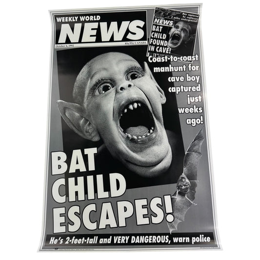 Vintage 1997 Bat Child Escapes! Poster