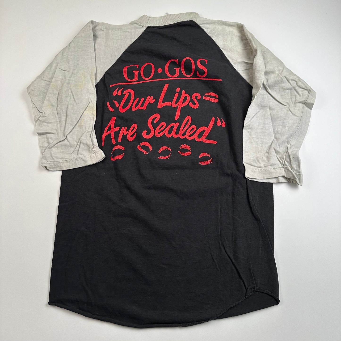 Vintage 80s Go Gos Shirt Large Our Lips Are Sealed