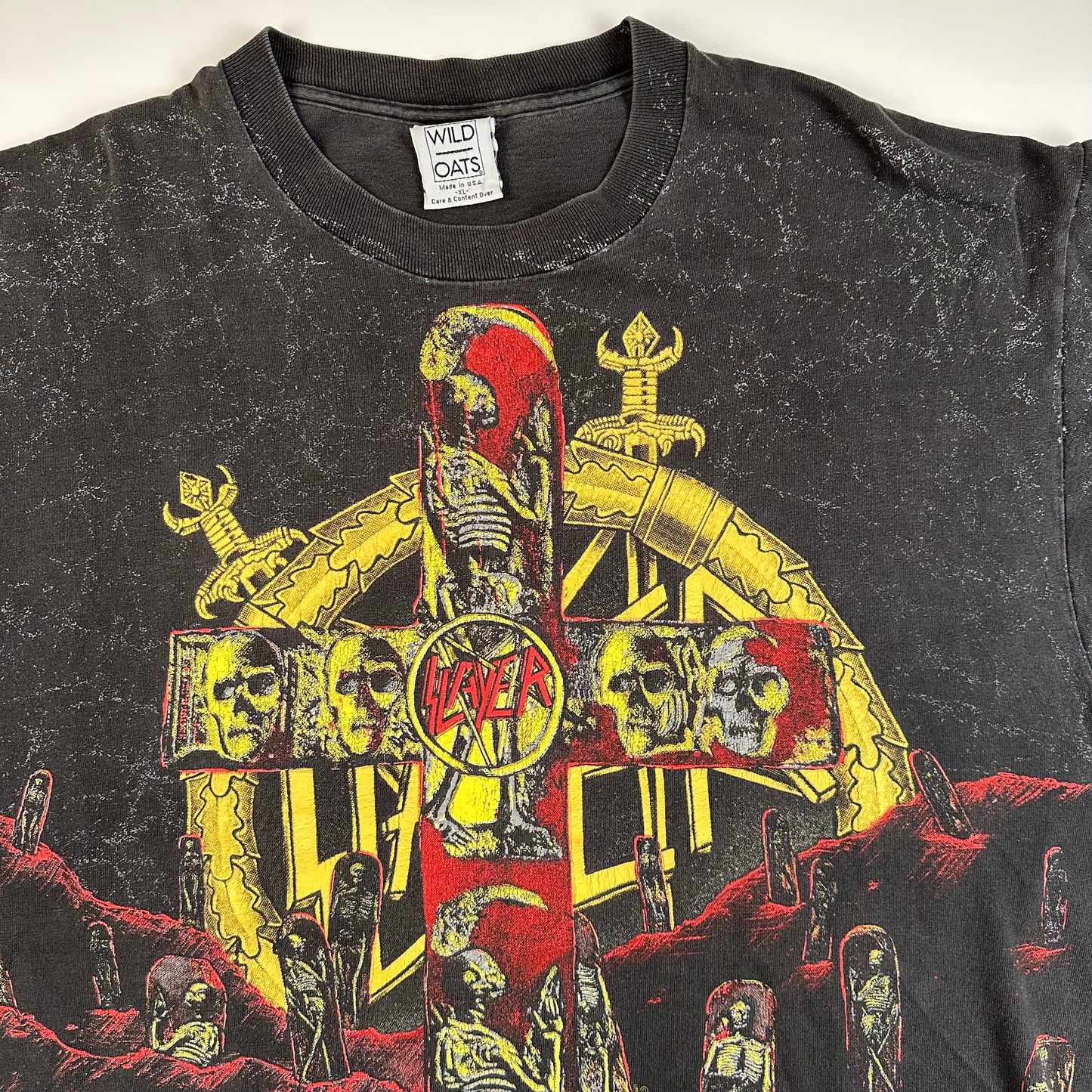 Vintage 1991 Slayer Shirt XL All Over Print