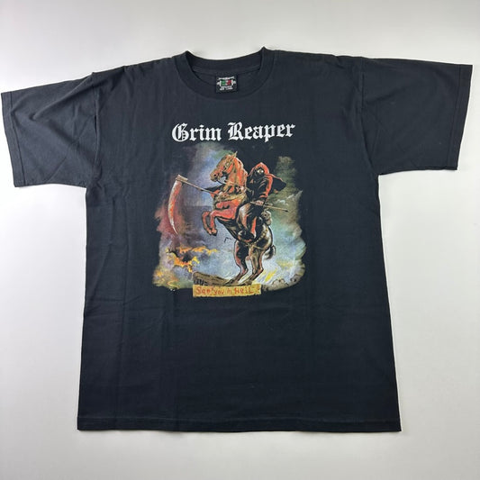 Vintage 2000s Grim Reaper Shirt Large See You In Hell