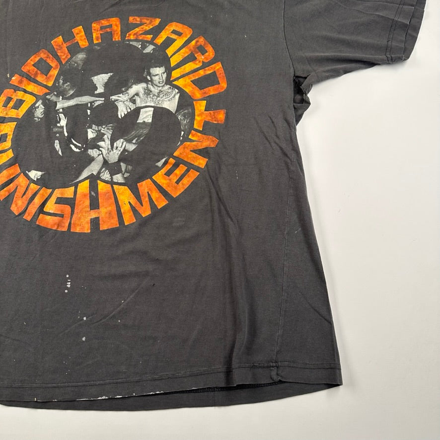 Vintage 1993 Biohazard Shirt XL Punishment Euro Discipline