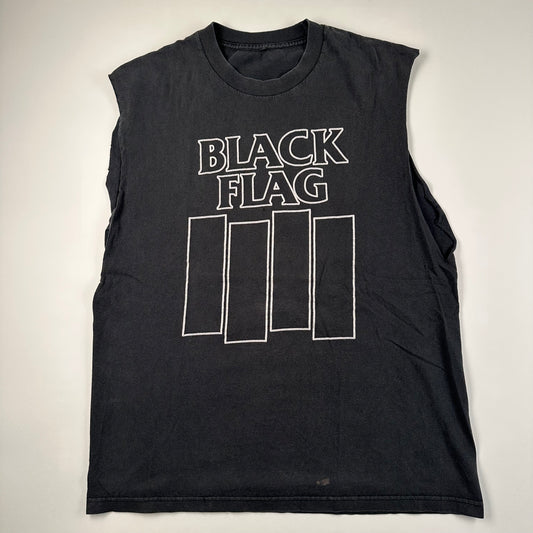 Vintage 2000s Black Flag Sleeveless Shirt Medium