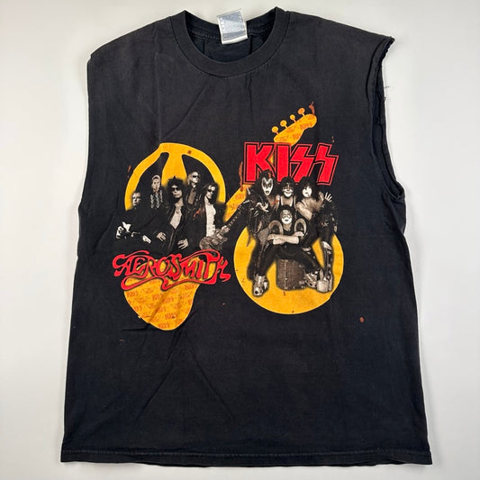 Vintage 2003 Kiss Aerosmith Sleeveless Shirt Large