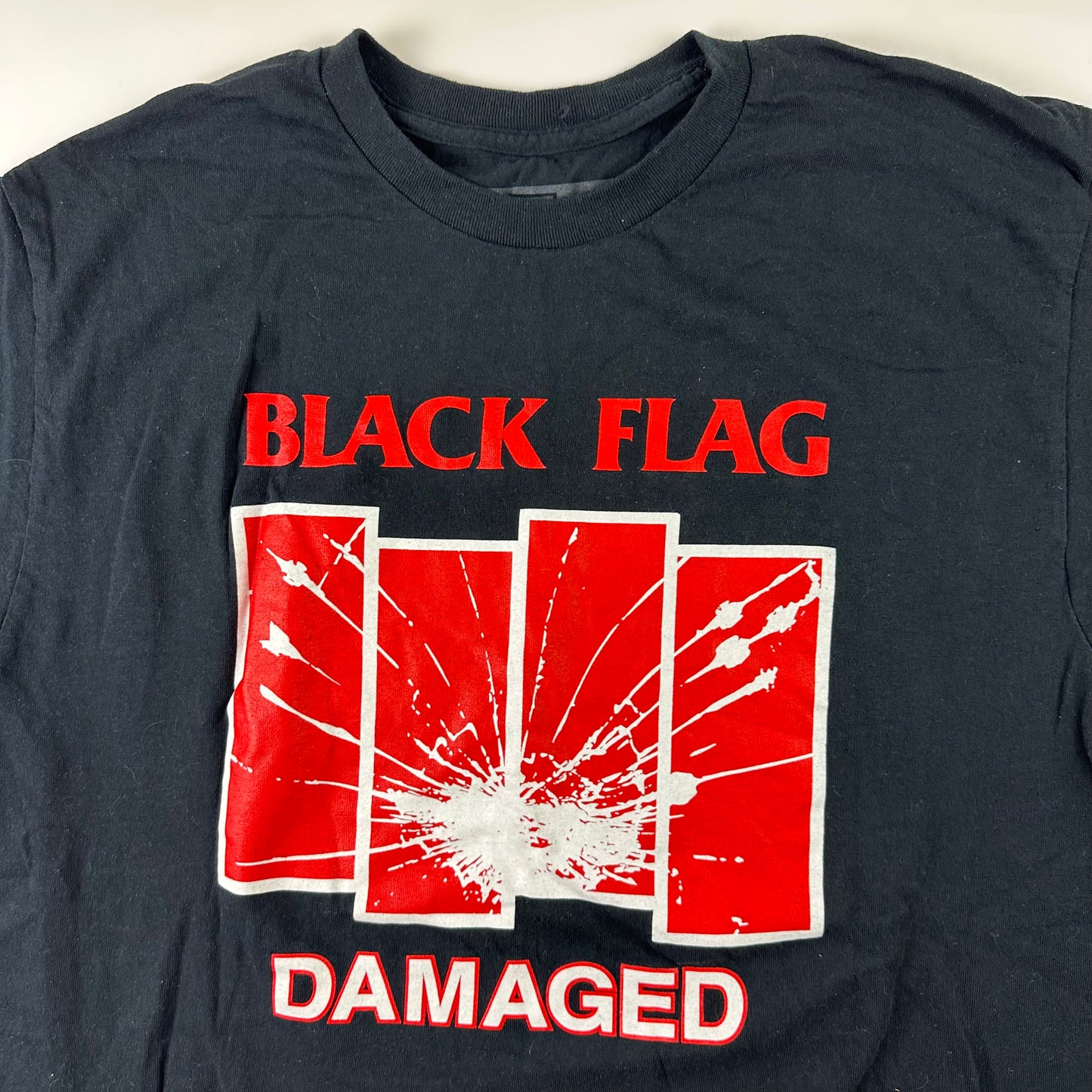 Black Flag Shirt Large Damaged