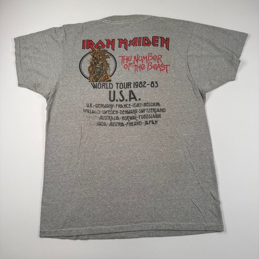 Vintage 1982 Iron Maiden Shirt XL Number Of The Beast