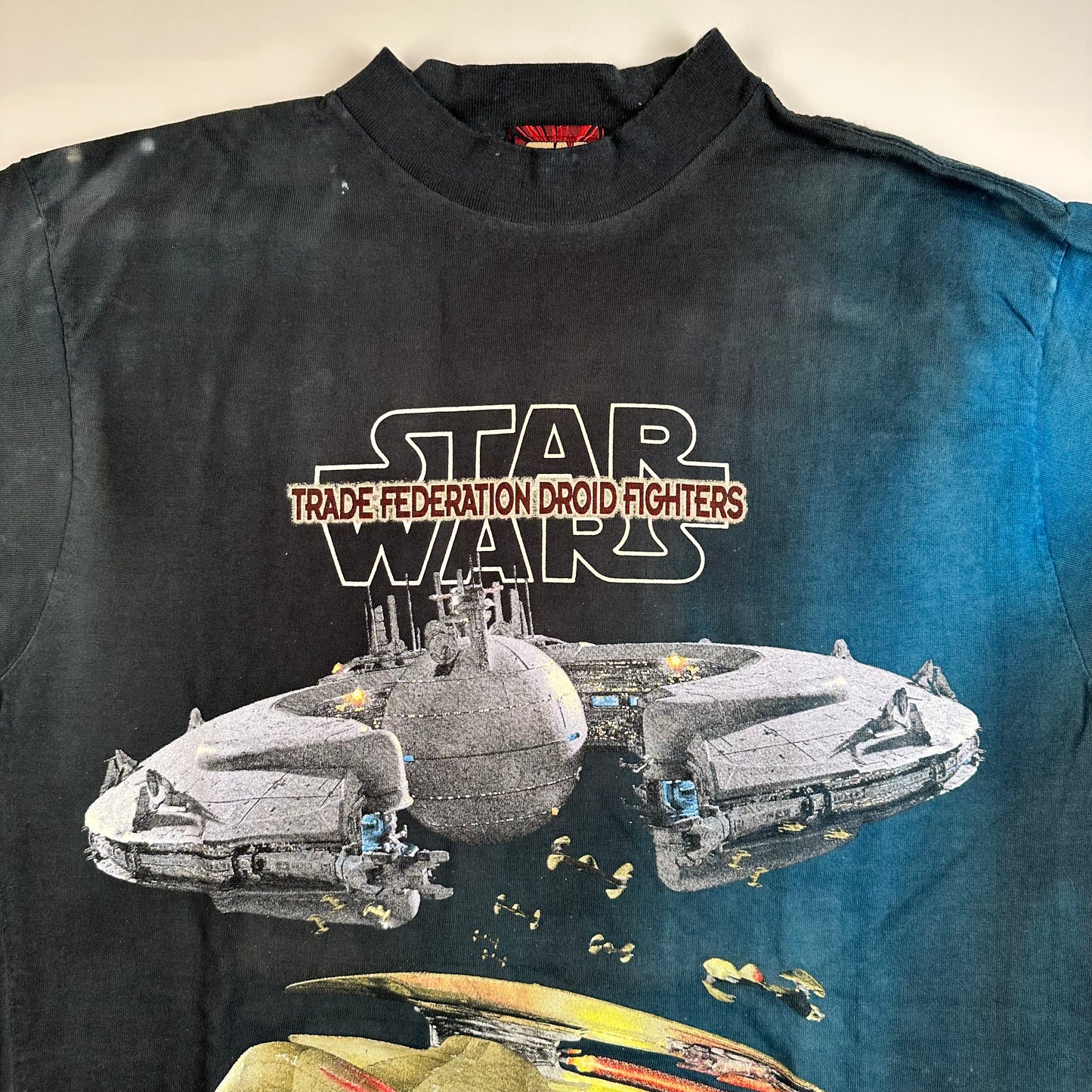 Vintage 90s Star Wars Shirt Medium Trade Federation Droid Fighters