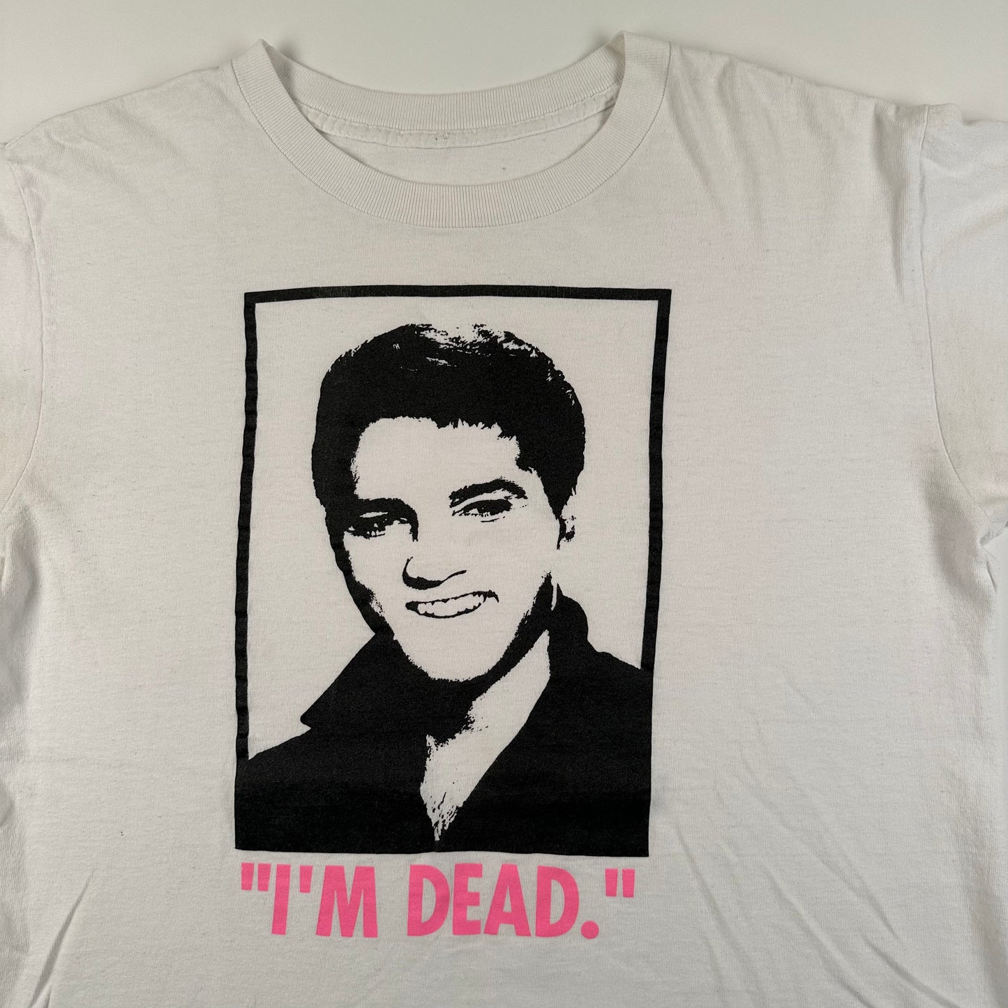 Vintage 90s Elvis Presley Shirt Large "I'm Dead"