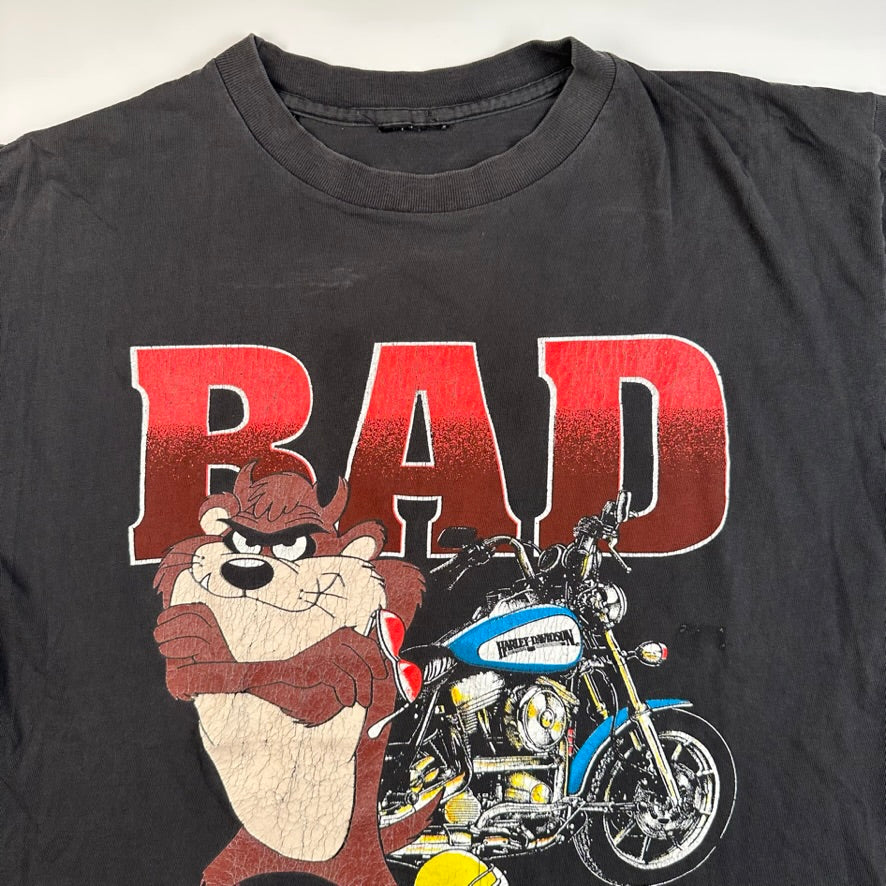 Vintage 1991 Taz Harley Davidson Shirt Large Bad Attitude