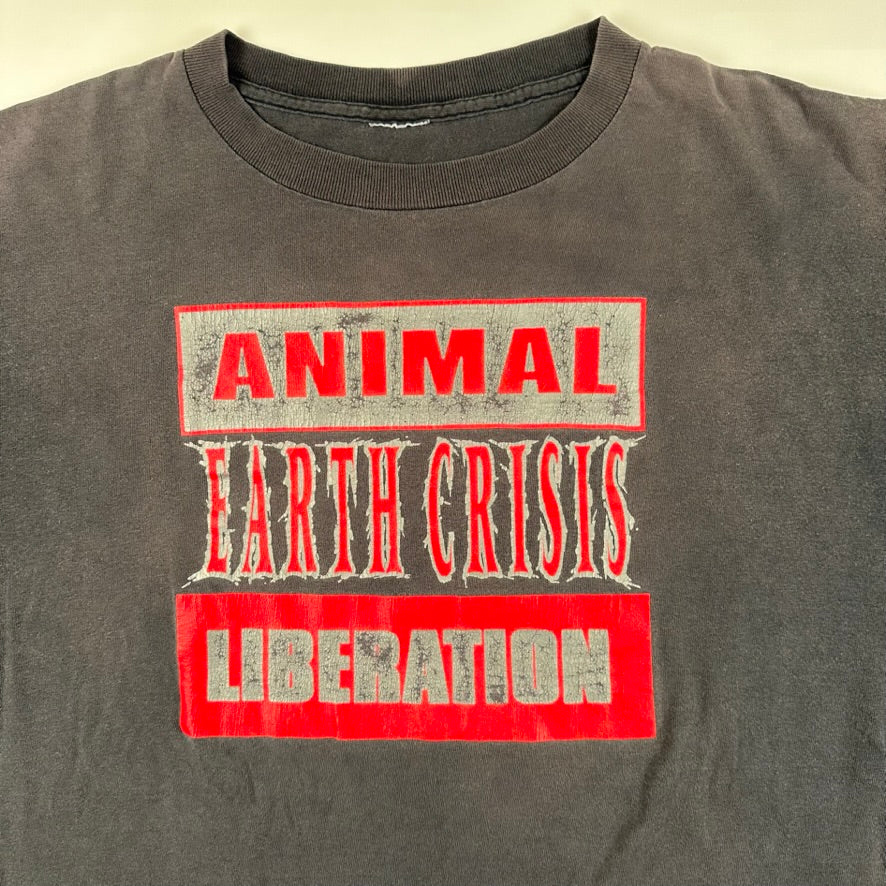 Vintage 90s Earth Crisis Shirt XL Animal Liberation