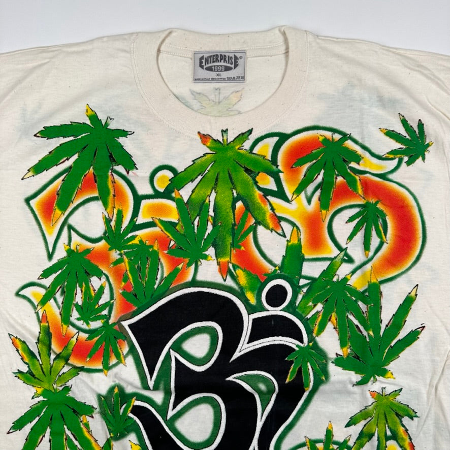 Vintage 90s Weed Shirt XL All Over Print