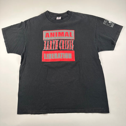 Vintage 90s Earth Crisis Shirt XL Animal Liberation