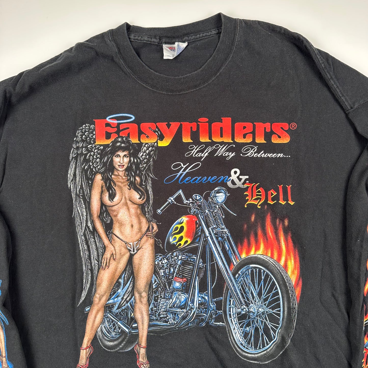 Vintage 90s Easyriders Long Sleeve Shirt 3XL Heaven & Hell