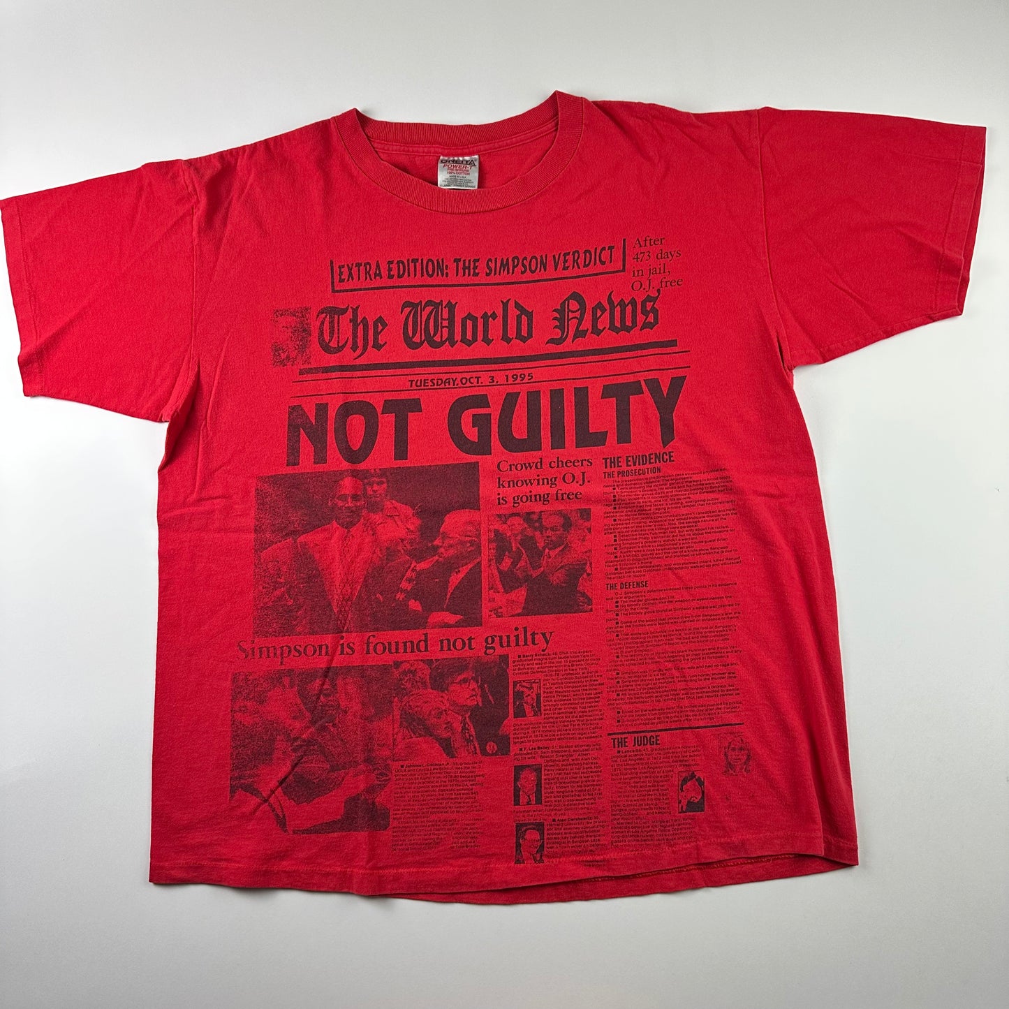 Vintage 90s O.J Simpson Shirt XL Not Guilty