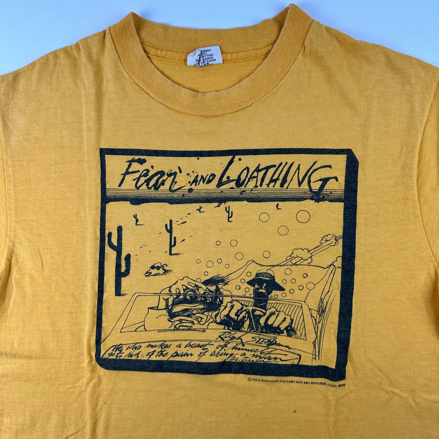 Vintage 70s Fear And Loathing In Las Vegas Shirt Large