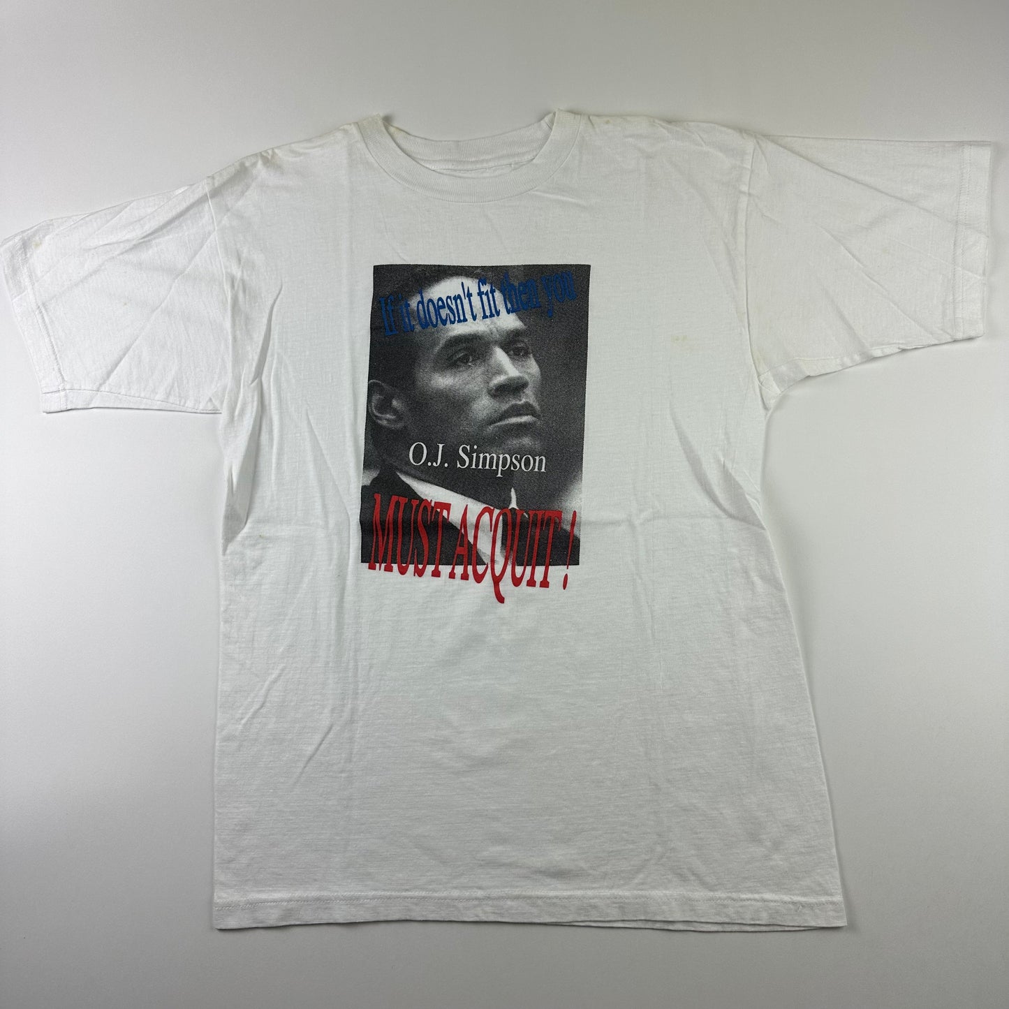 Vintage 90s OJ Simpson Shirt Large Not Guilty