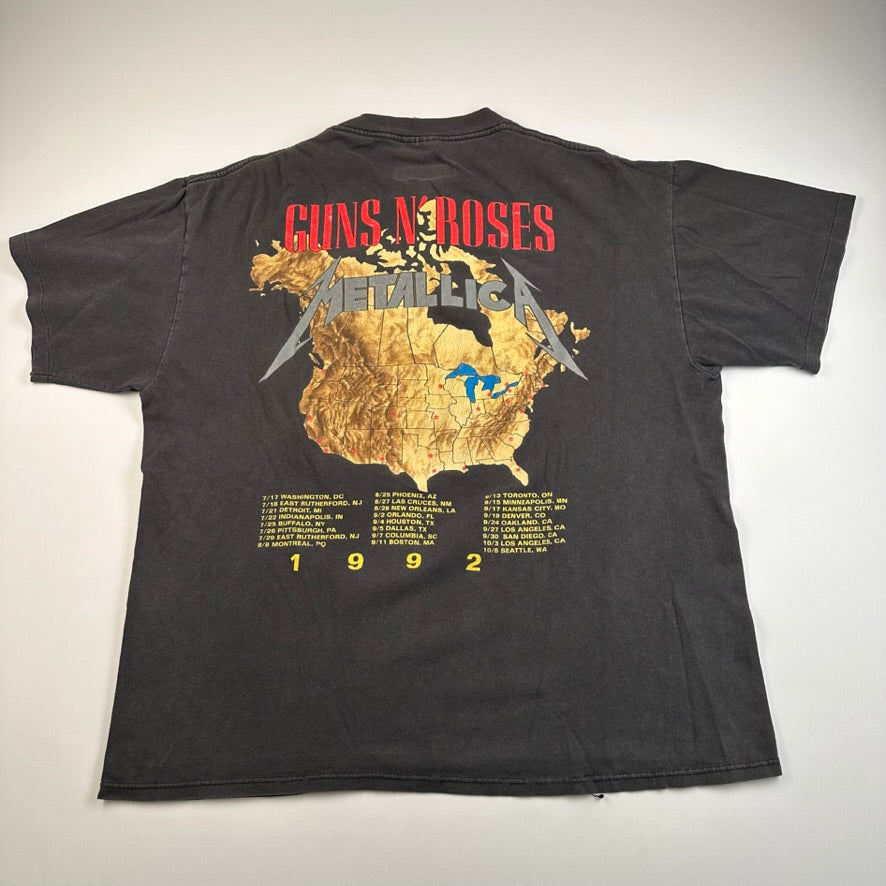 Vintage 1992 Metallica Guns N Roses Shirt XL