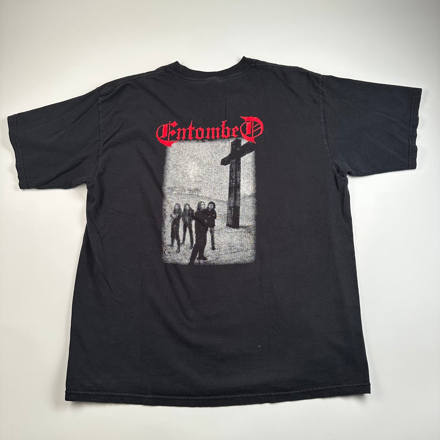 Vintage 90s Entombed Shirt XL Left Hand Path