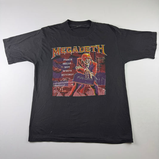 Vintage 80s Megadeth Shirt Medium Peace Sells But Who's Buying