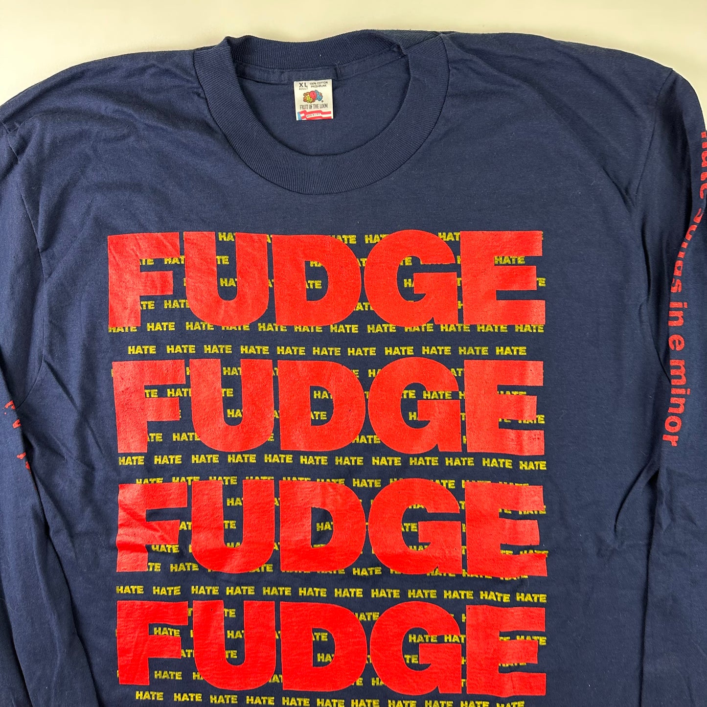 Vintage 1991 Fudge Tunnel Long Sleeve Shirt XL Hate