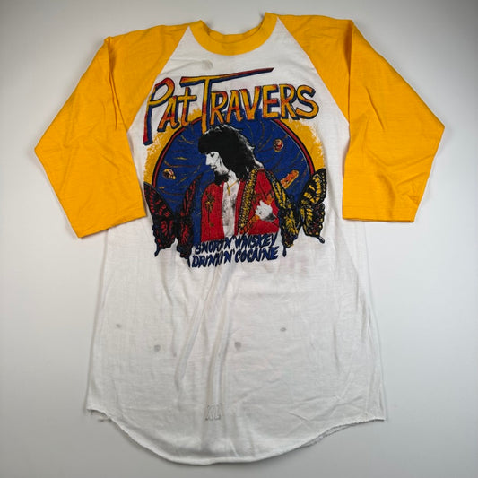 Vintage 80s Pat Travers Shirt XL Snortin Whiskey