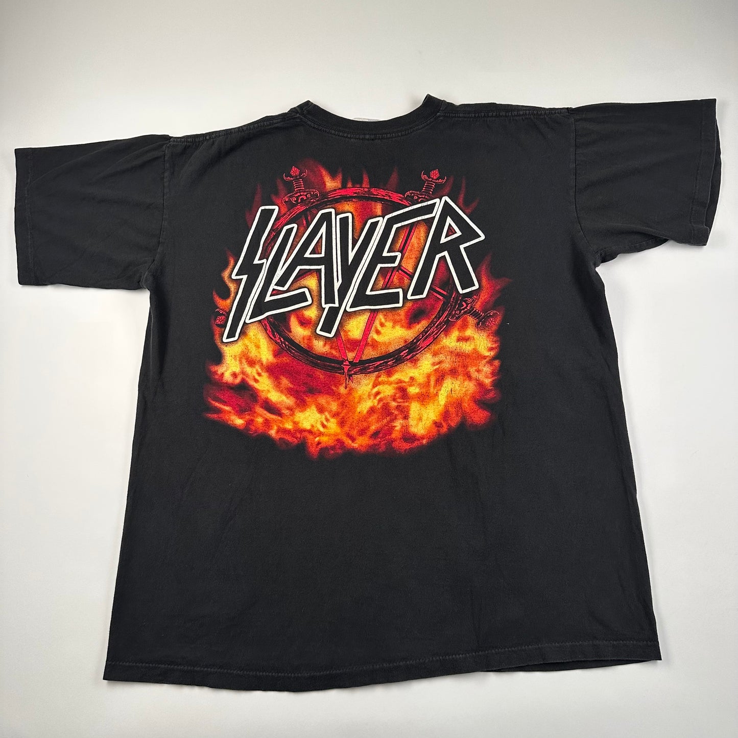 Vintage 90s Slayer Shirt XL All Over Print