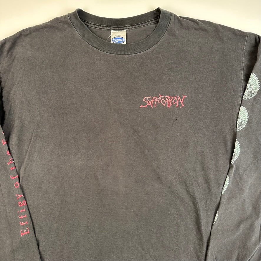 Vintage 90s Suffocation Long Sleeve Shirt Large Effigy Of The Forgotten