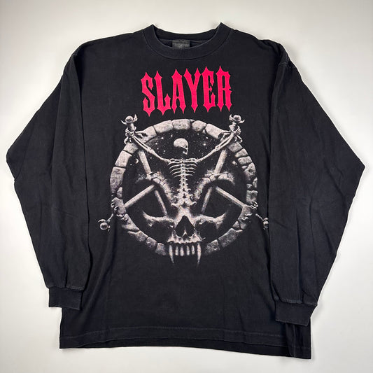 Vintage 90s Slayer Long Sleeve Shirt XL Divine Intervention