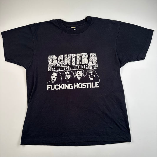 Vintage 90s Pantera Shirt Large Fucking Hostile Cowboys From Hell