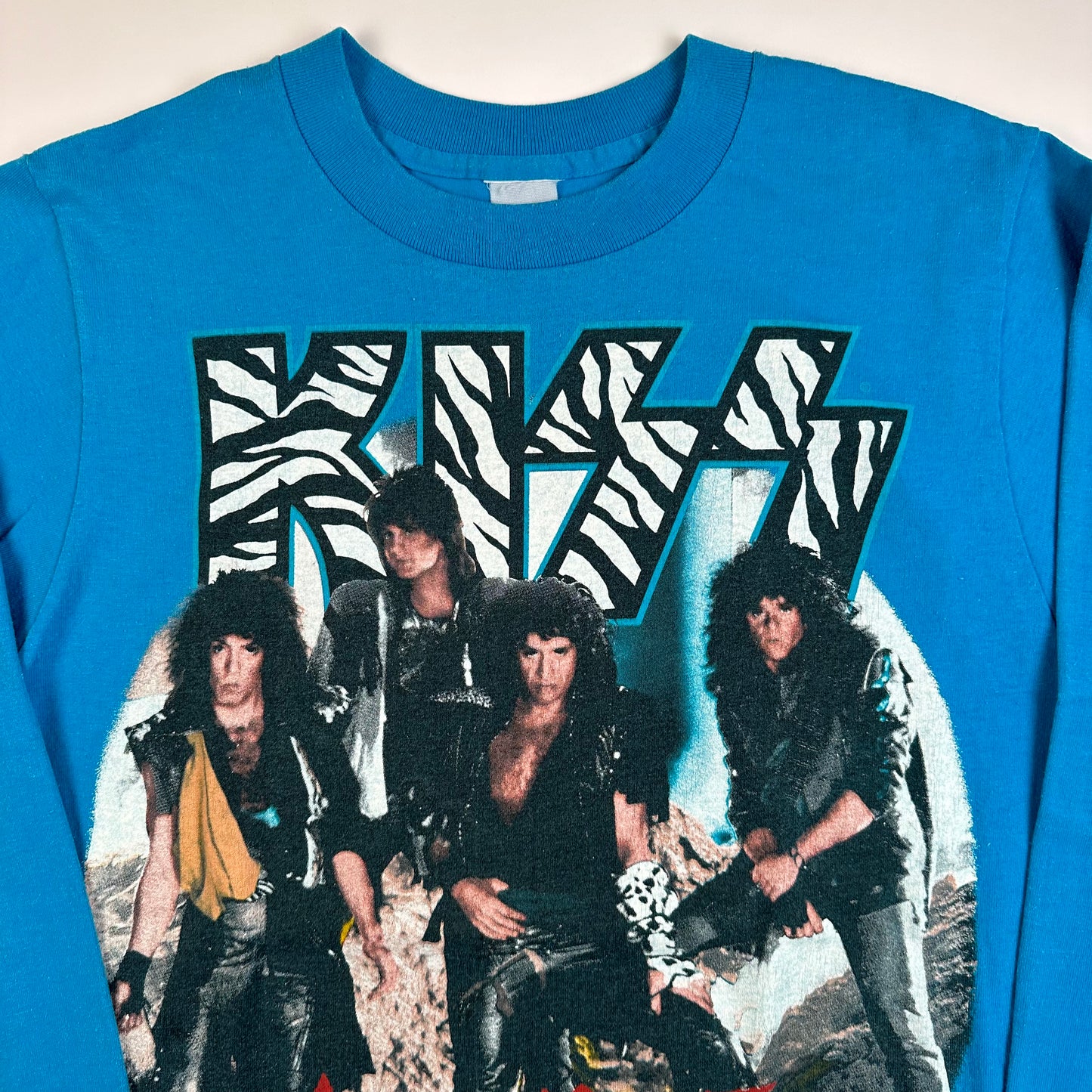 Vintage 1984 Kiss Long Sleeve Shirt Medium Animalize