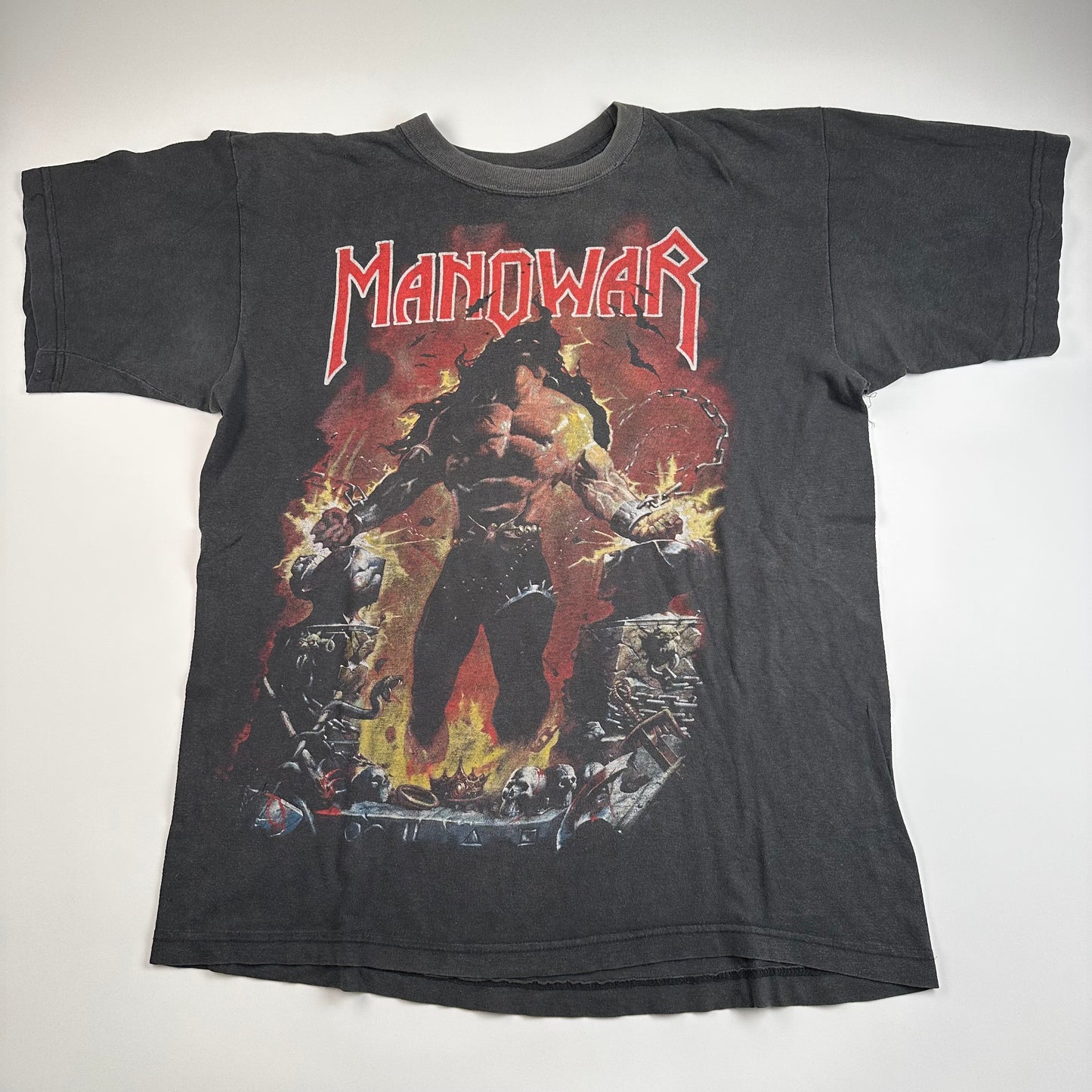 Vintage 90s Manowar Shirt XL Louder Than Hell