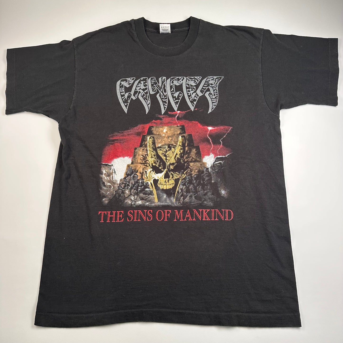 Vintage 1993 Cancer Shirt XL Sins Of Mankind